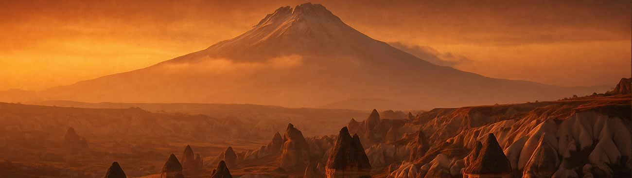 Kapadokya Erciyes Dağı Peri Bacaları